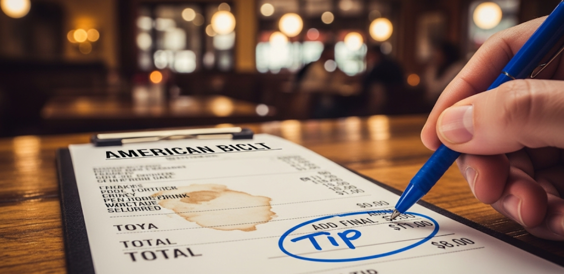 What's up with tipping in the U.S.? Why not just include it in the bill?