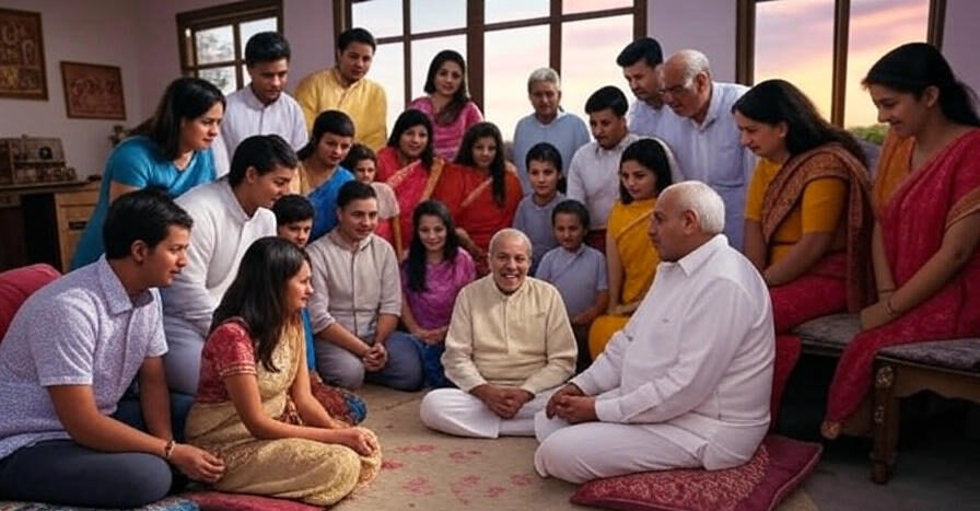 How does Indian culture respect elders and family values?